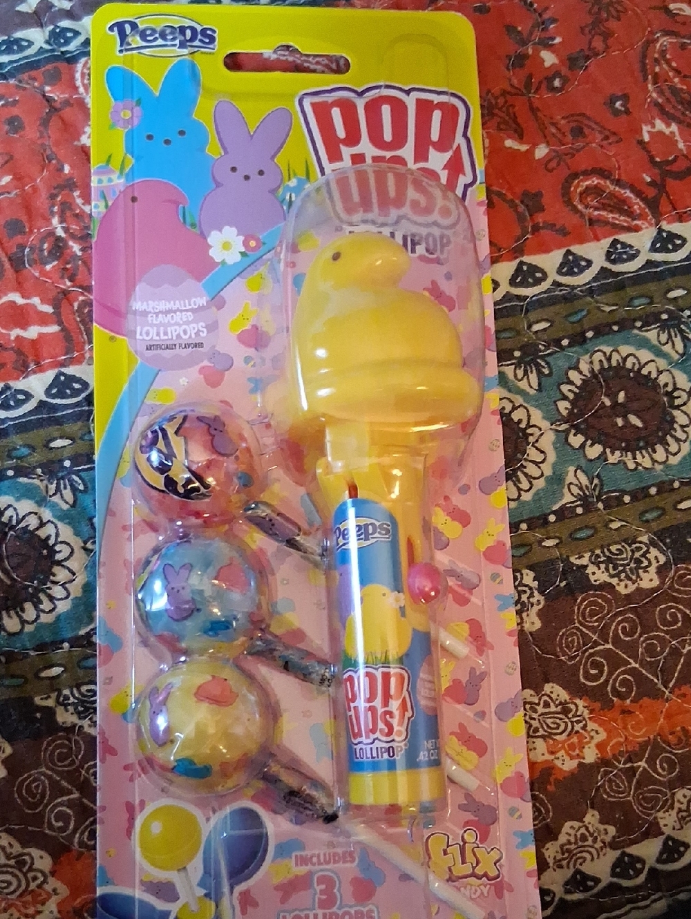 Peeps Yellow Marshmallow Pop Ups Lollipop - Peeps Brand